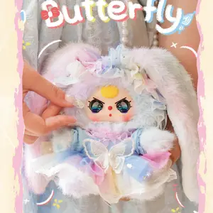Baby Three Macchiato Mini Rabbit Bag Plush hanging ornament series cute blind box trendy toys Stuffed Animals