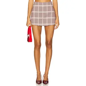 Maude Club Emily Skort in Burgundy Plaid