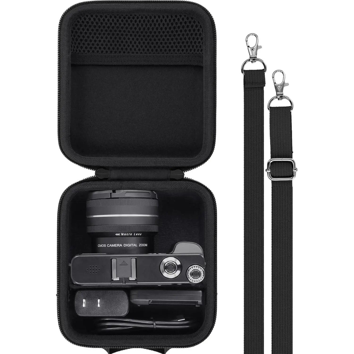 Camera Case Compatible with YIGLLO/Zostuic/Duluvulu/VJIANGER/Gavonde 4K Digital Camera for Photography Auto-Focus Vlogging Camera with 3inch 180 Flip Screen(Black Case)