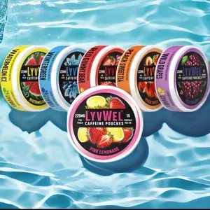 225mg Variety 6-Pack Energy Pouches - Watermelon, Pink Lemonade, Red Gummy Bear, Peach Sweet Tea, Wild Grape, Wintergreen - Beverage, Sport drink energy  drink Sugar-Free Caffeine Nootropic