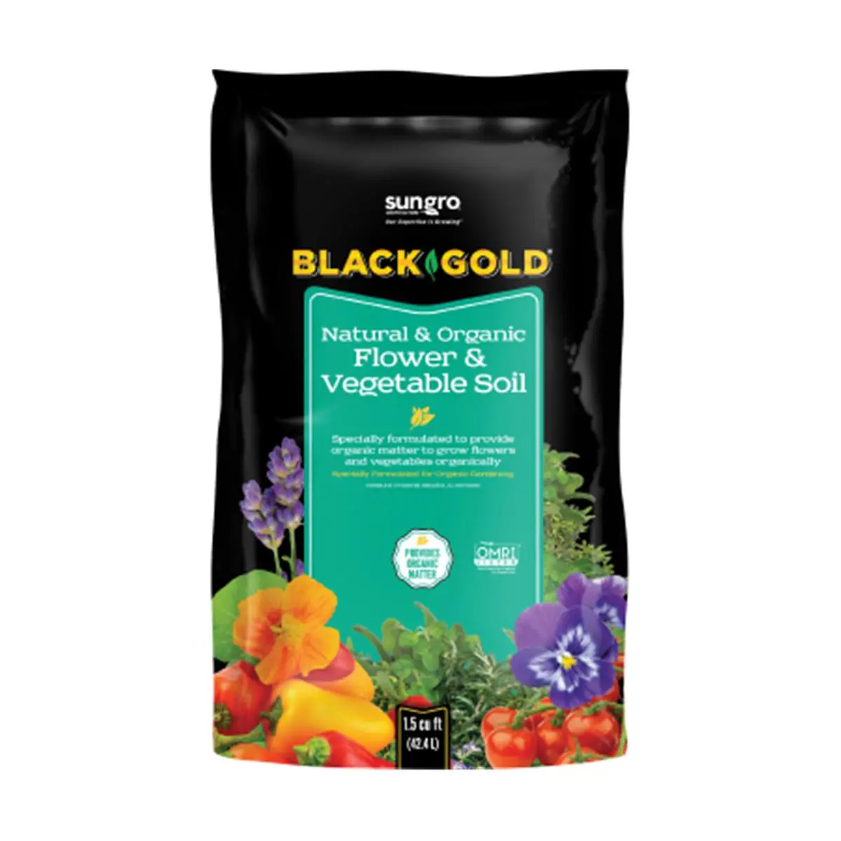 212 MAIN Natural Organic Potting Soil - Sun Gro Horticulture 262142, 1.5 CUFT Soil for Flower & Vegetable Gardens
