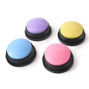 Dog Communication Button Toy, 4 Pieces/Set Recording Button for Pet Training, Pet Communication Button for Dogs and Cats