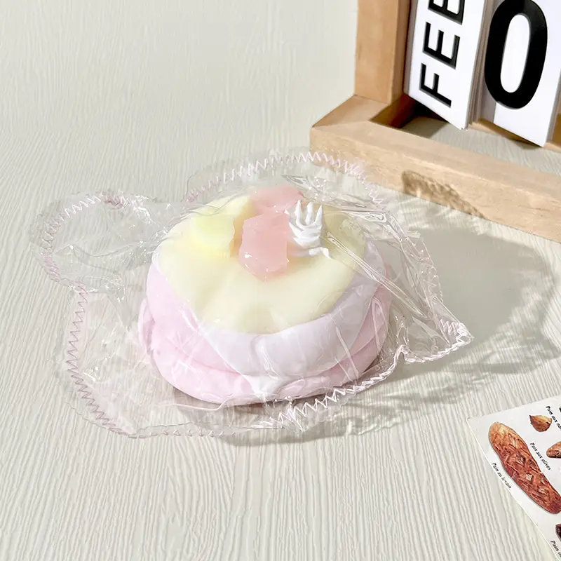 【Buy 3 Get 1 Free】Double Peach Soufflé Squishy Toys, Food-Grade Silicone Slow Rising Handmade Non-Toxic Soft Squeeze Sensory Toys with Thick Creamy Slime Texture for Stress Relief