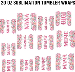 Sublimation Tumbler Wraps for 20 oz Drinkware Personalization