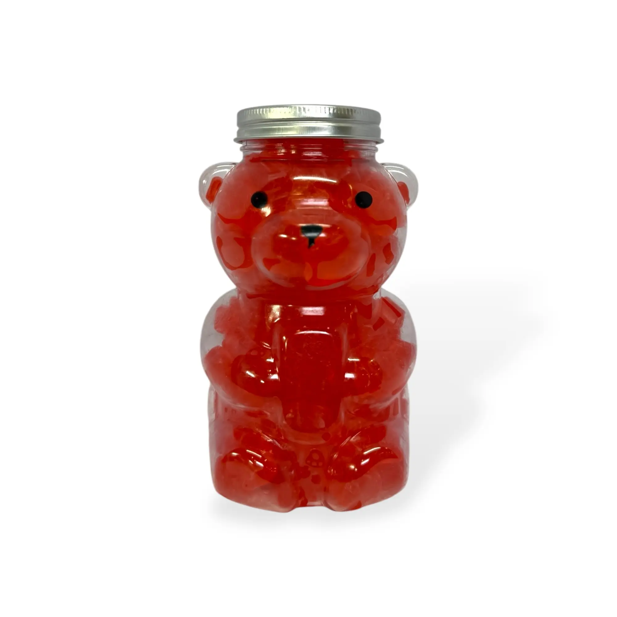 Jar of Strawberry Gummy Bears - Sweet and Soft Candy with Strawberry Flavor - 1 lb Candy Jar