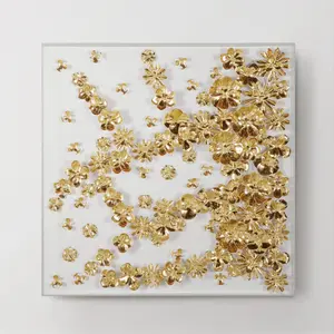 Z Gallerie Gold Flora - Wall Arts Decor Flower Modern Home Decoration Decoration Items Botanical Glam Crafty Floral Artistic