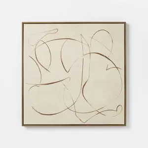 30"x30" Line Abstract Framed Canvas Wall Art - Threshold designed with Studio McGee