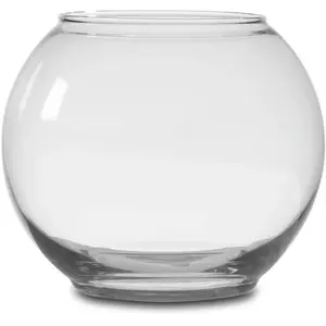 Clear Glass Floral Vase – 5.5" Small Bubble Ball Style