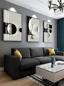 3PCS Frameless Abstract Canvas Wall Art – 15.7x23.6in Modern Home Decor Poster Set