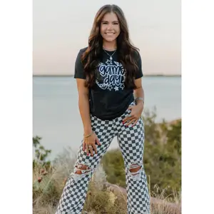 Sterling Kreek Round the Track Checkered Jeans