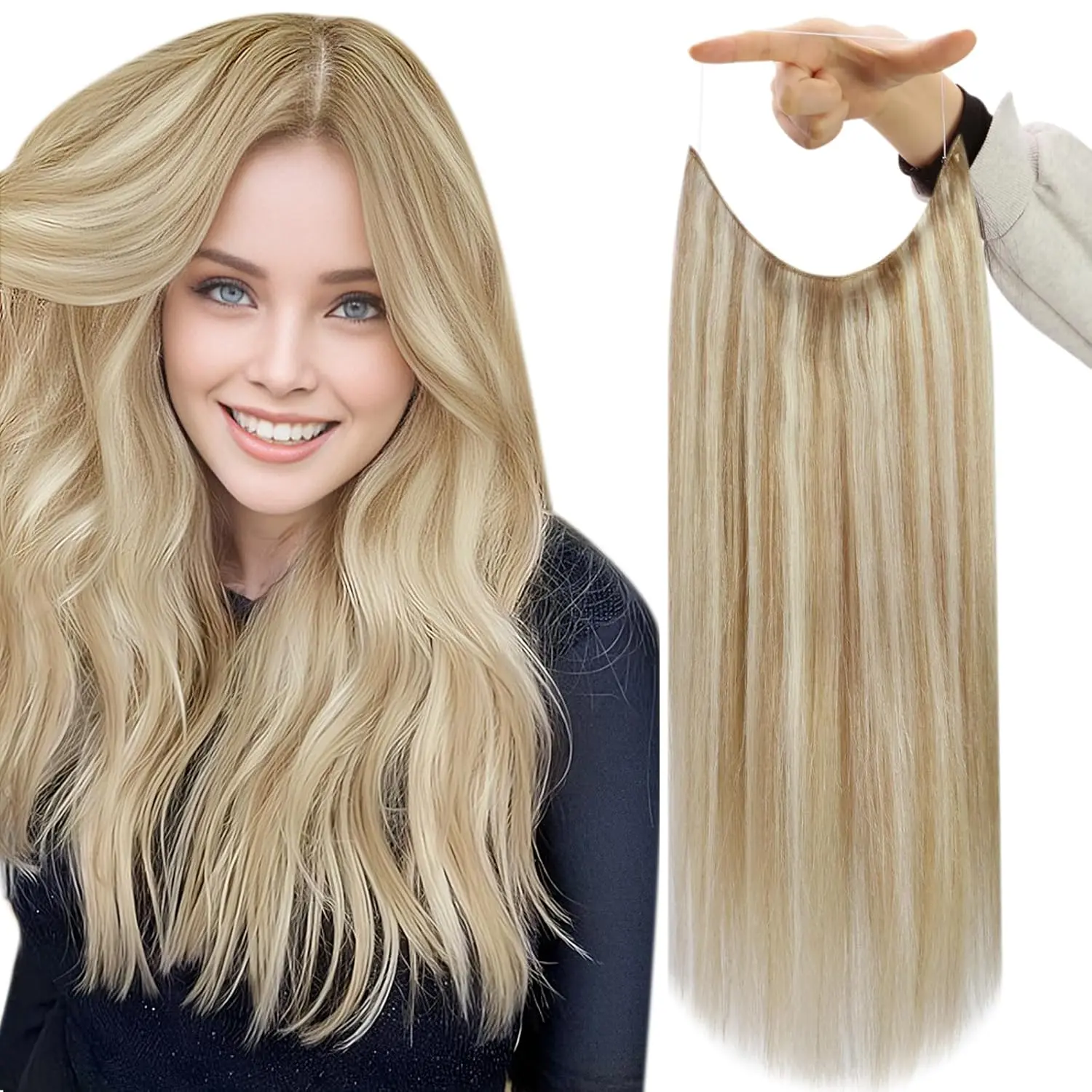 #27P613 Honey Blonde Highlighted Platinum Blonde