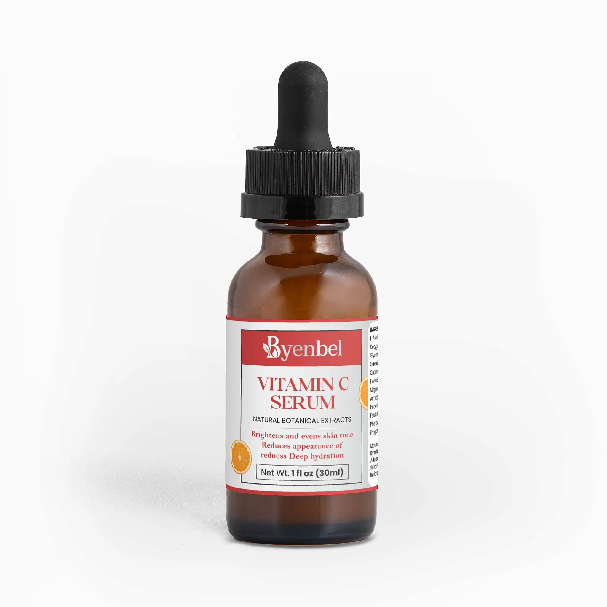 Byenbel Vitamin C Serum - USA Made Natural Biomedical Extracts for Brightening & Even Skin Tone - 1 fl oz