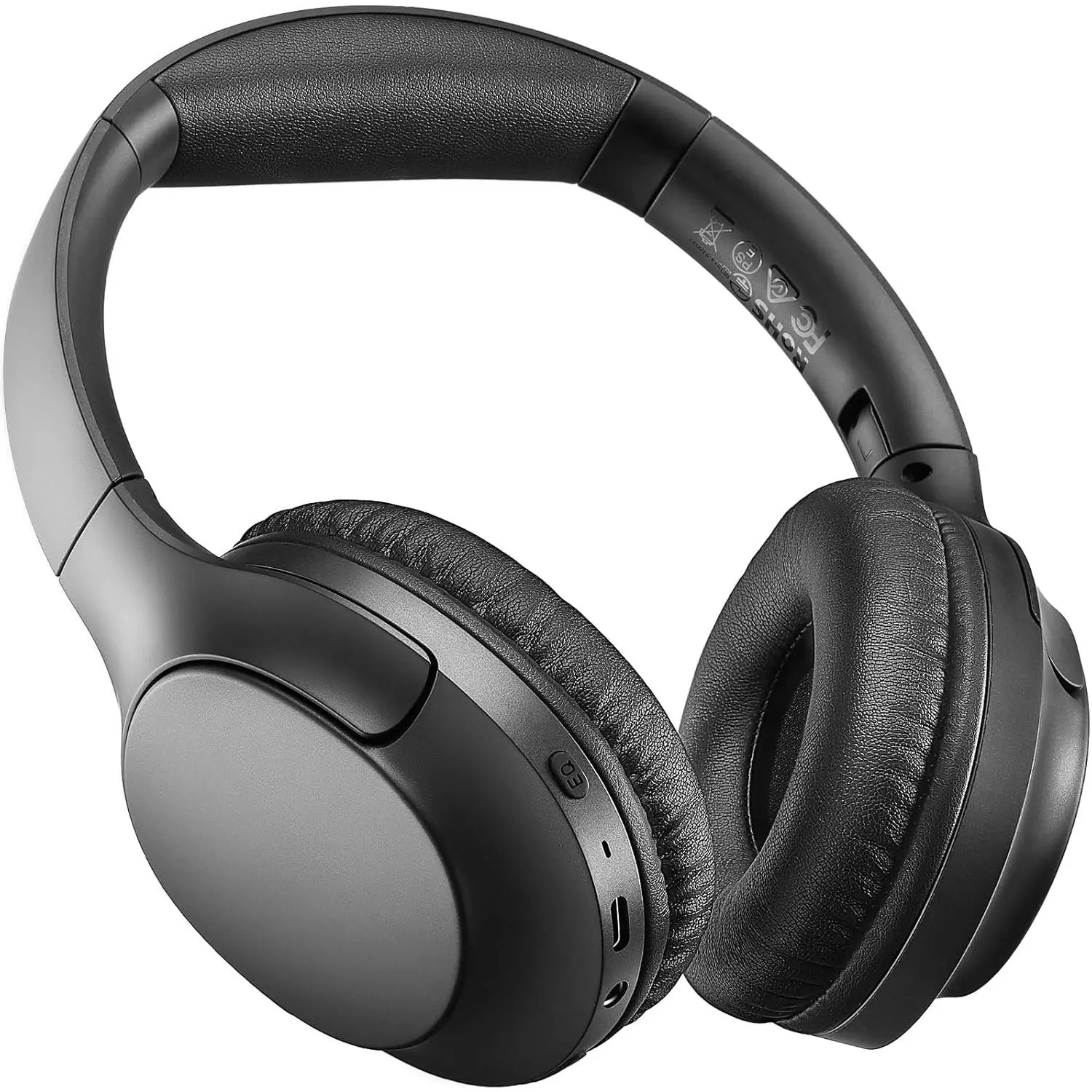 Upgraded Bluetooth 5.4 Over-Ear HA1 Headphones, Wireless BT Headset with ENC Call Noise Cancelling Mic, Sound Isolation, 70H Playback, 20 kHz Deep Bass Stereo Audio, Foldable Design, Button & App Customizable EQ, for Travel & Home