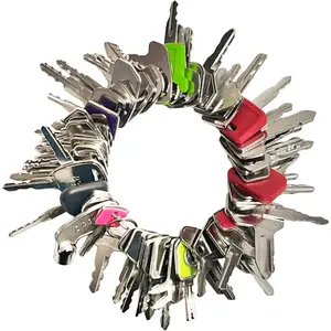 60 Heavy Equipment Keys Master Set, Construction Opeator Ignition Key for Caterpillar Toyota JD John Deere Hyster Komatsu Kubota Yanmar Daewoo Takeuchi Ford New Holland Volvo JCB Cat and More