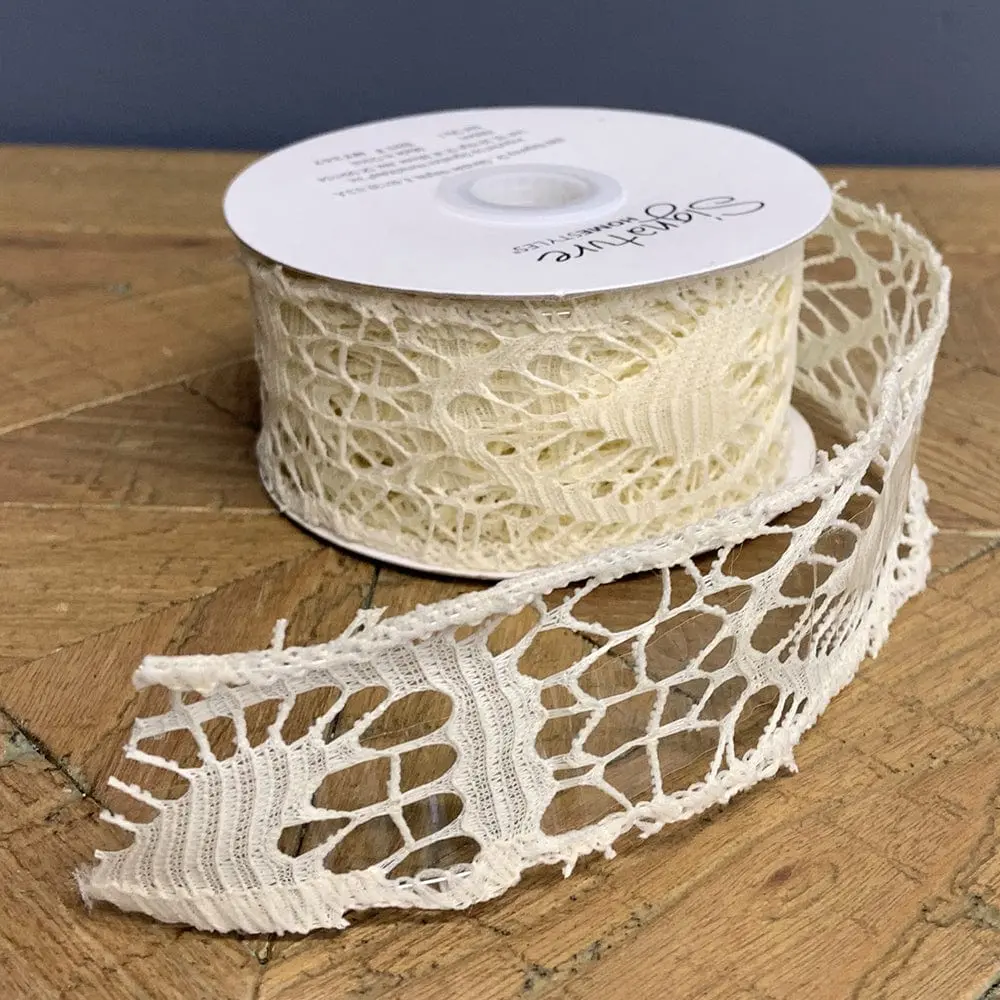 Cream Lace Ribbon 2 pc set