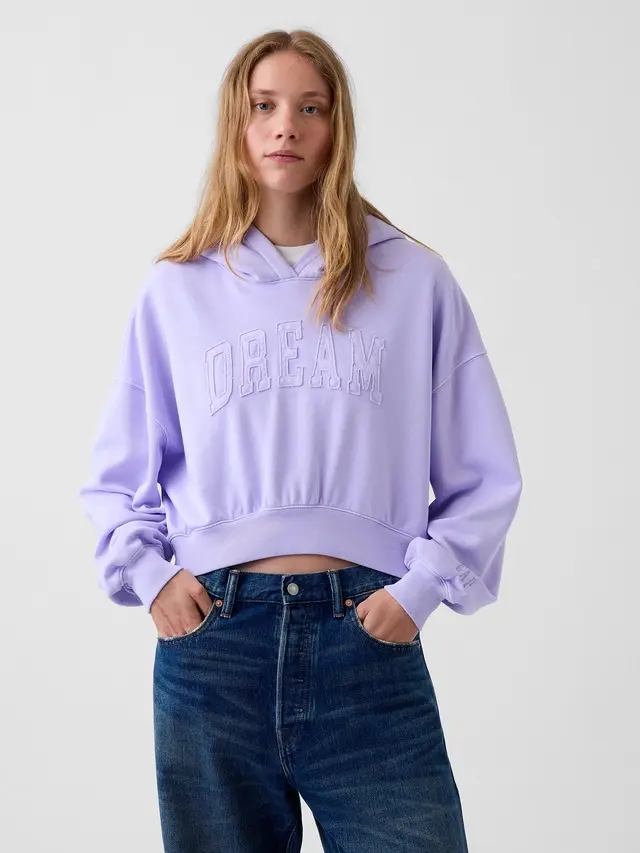 Gap Women's VintageSoft Logo Crop Hoodie