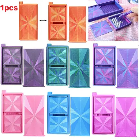 High-Quality Storage Set (1 Large Tray + 2 Small Trays), Push-Style Organizer, DIY Diamond Painting Accessories, Diamond Art Accessories, Multifunctional Daily Use Box, Crafts