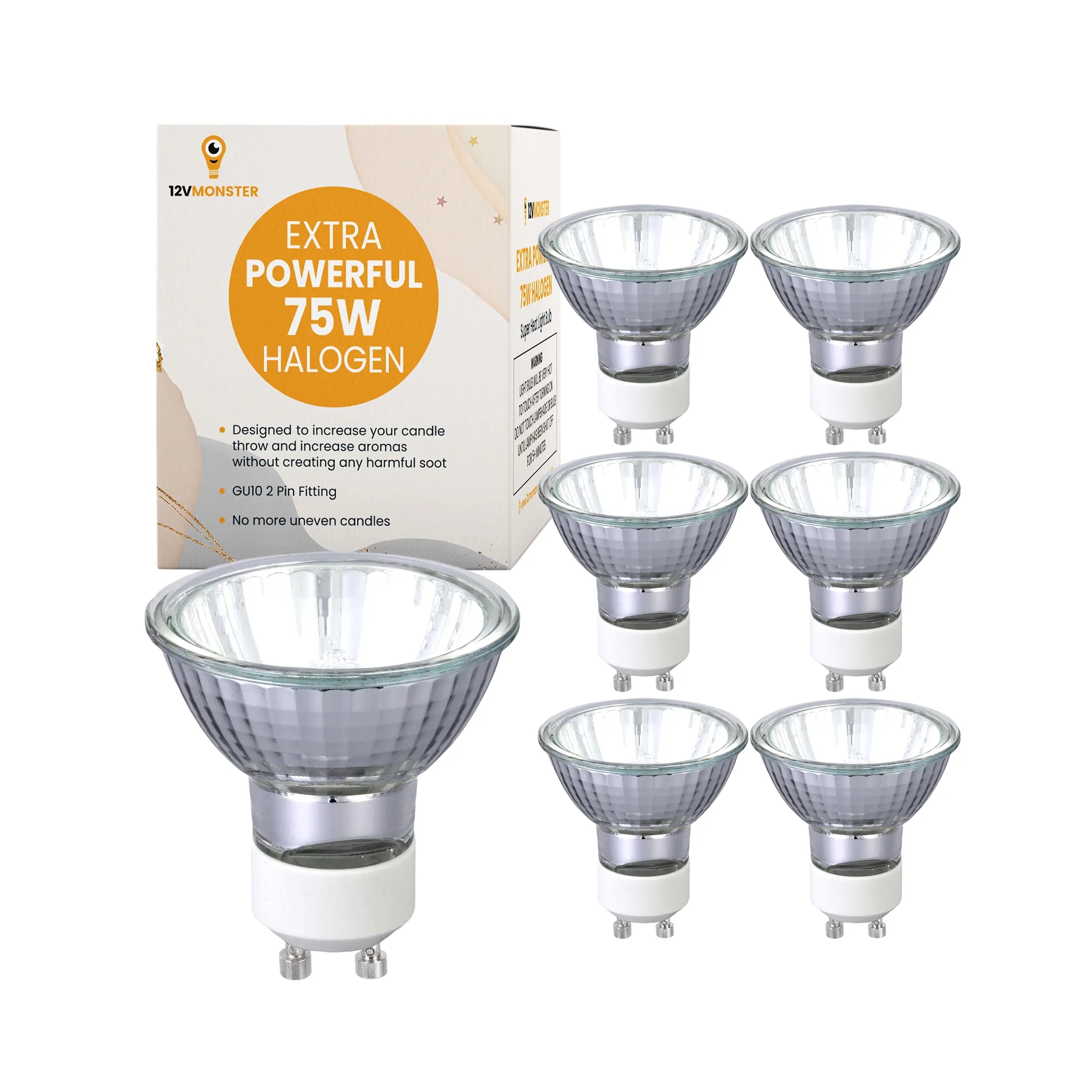 Candle Warmer Lamp Bulb Upgrade l Halogen Heat Light Bulb I GU10 75 Watt Twist Lock Fitting l Fits All Candle Wax Warmer 35W Bulb High Heat Intensity Replacement