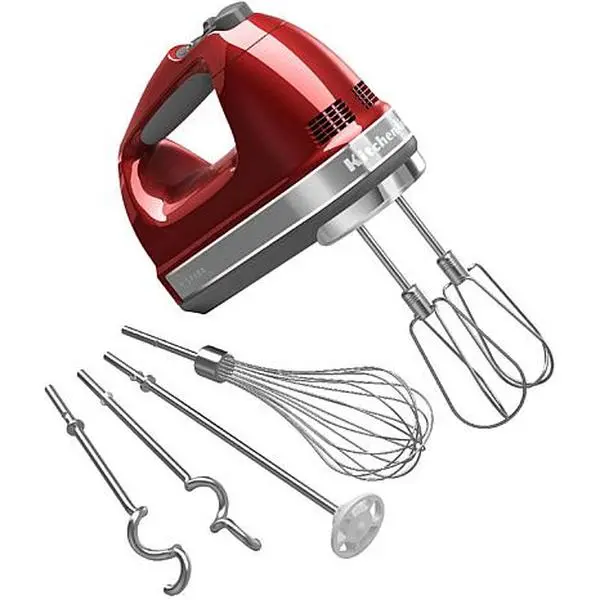 KitchenAid 9-Speed Hand Mixer with Accessories - Candy Apple Red KitchenAid 9-Speed Hand Mixer with Accessories - Candy Apple Red