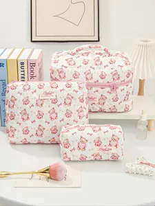 Cute Bear Pattern Makeup Bag Set, Large Travel Makeup Bag, Cosmetic Bag, Toiletry Bag for Women & Girls