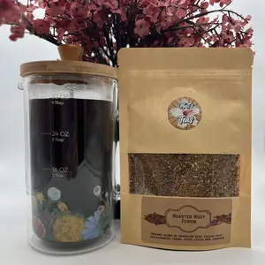 Roasted Roots Fusion Herbal Coffee Alternative Organic chicory root dandelion root ashwagandha fennel seed cocoa nibs cinnamon Matt's Teas dandelion root