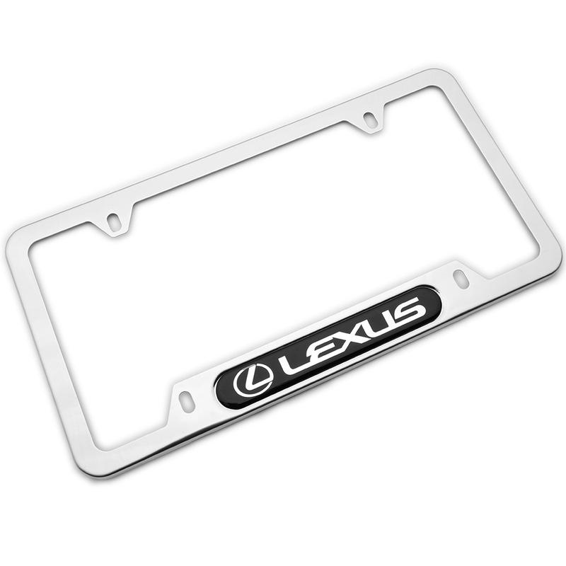 Black / Chrome Front or Rear Stainless Steel License Plate Frame Protect Cover Fit Lexus Decorate Accessories Gifts