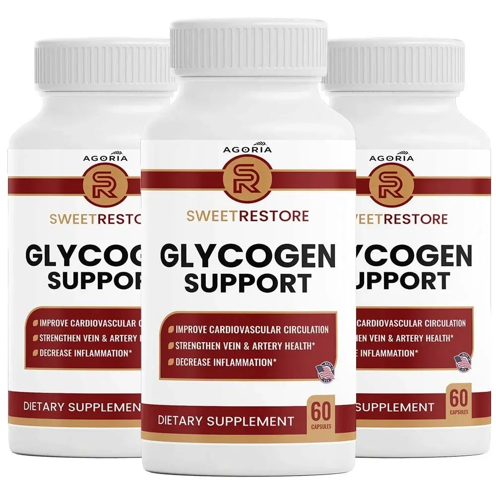 (3 PACK) SweetRestore Glycogen Wellness Support Capsules, Joint Support Daily Wellness Supplement (180 Capsules)
