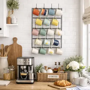 Wall-Mounted Metal Bottle or Mug Drying Rack