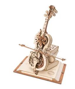 Magic Cello DIY Wooden Puzzle,Building Blocks,Building,Model Building Kits Diy Miniature Kits