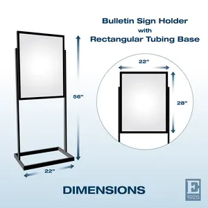 Bulletin Sign Holder - 22” x 28” - Heavy Duty w/ Matte Finish
