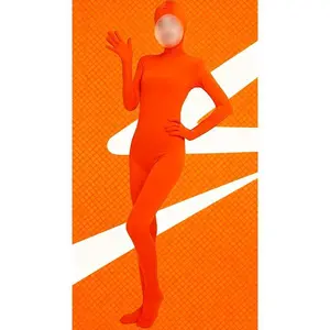 Girls' & Women's Full-Body Open-Face Spandex Zentai Bodysuit ?C With Matching Mask, Ideal for Cosplay