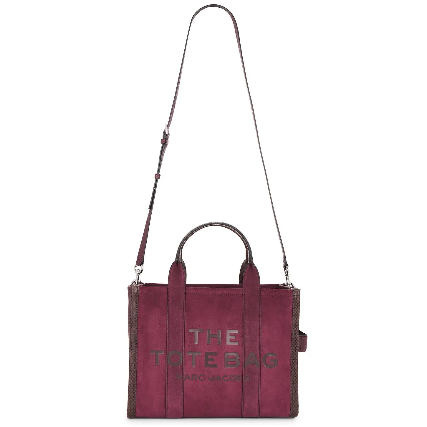 Marc Jacobs The Suede Medium Tote Bag in Dark Plum Marc Jacobs The Suede Medium Tote Bag in Dark Plum