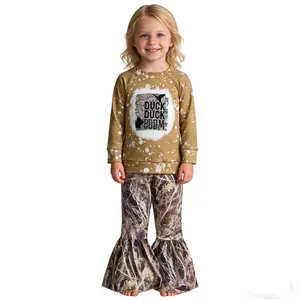 Duck camo long sleeve top bell bottoms kids girls outfit