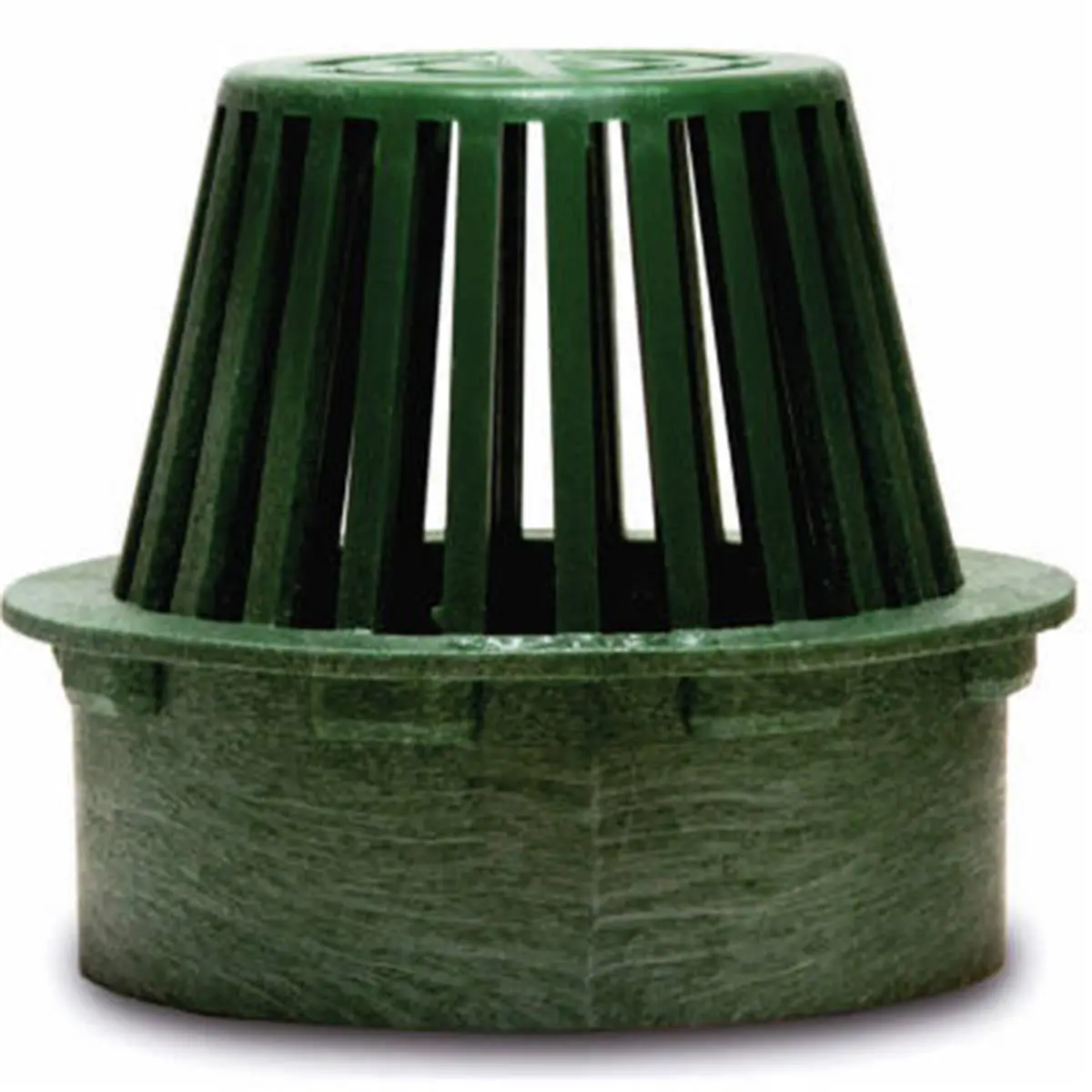 212 MAIN 3 In. Green Structural Foam Atrium Grate - Flat Top, Pipe-Fitting Design, UV Resistant, Drainage Pipe Compatible, Polyolefin, 3.2 x 3.2 x 3.6 in, 0.15 lbs, for Outdoor Open Area Drainage
