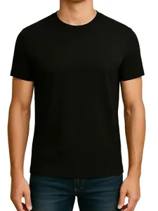 Limited Edition Men’s Plain T-Shirt – Black | Slim Fit | Crew Neck | Soft Poly-Cotton