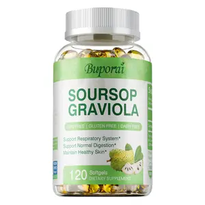 Buporai Soursop Nutritional Supplement, 120 softgels, provides health support for our skin, normal digestion, and immune system.