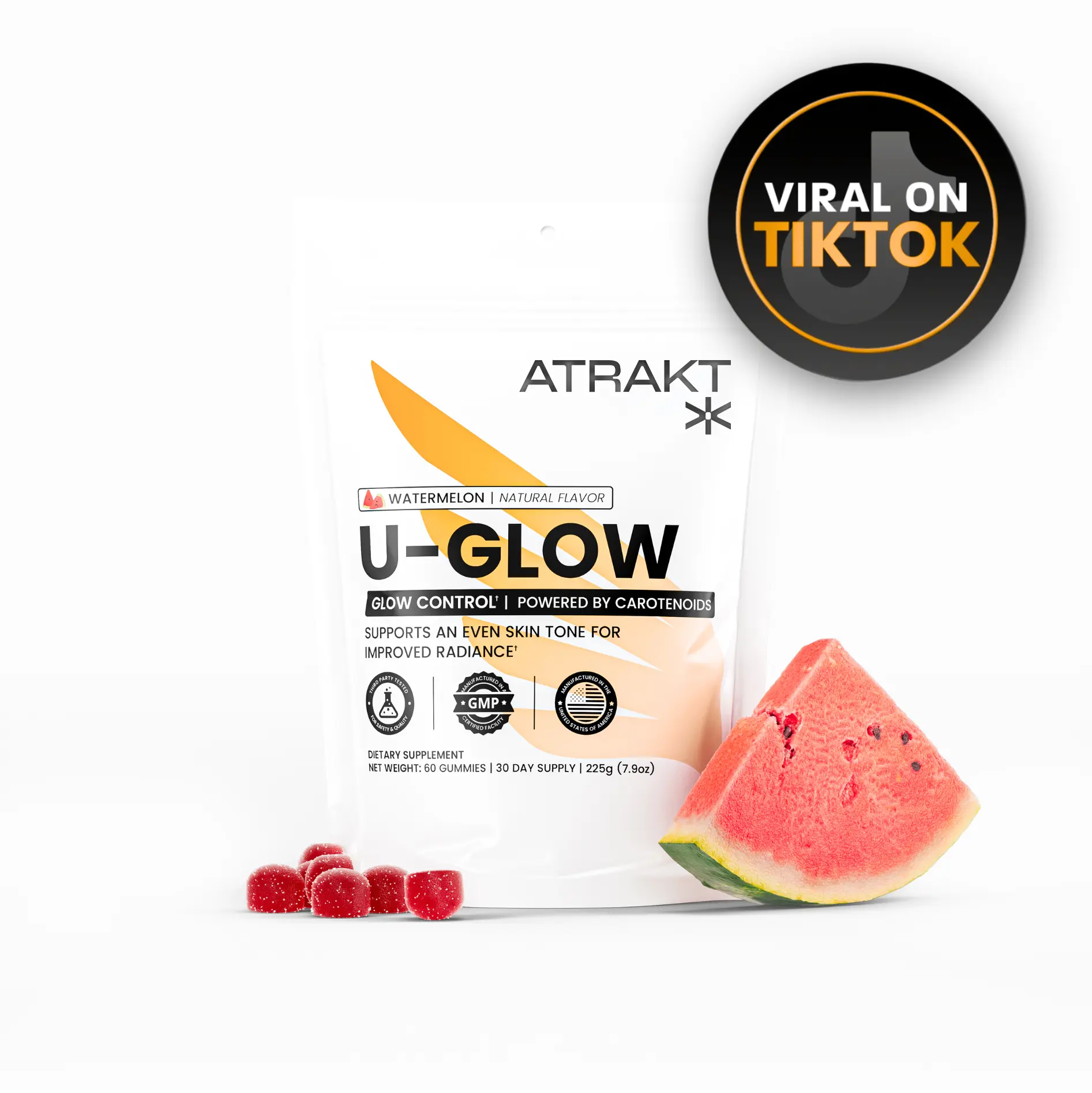 U-GLOW Daily Glow Formula - ATRAKT - 60 GUMMIES - Skin Glow U-GLOW Daily Glow Formula - ATRAKT - 60 GUMMIES - Skin Glow