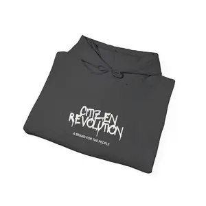 Citizen Revolution Hoodie | Graphic Back Print, Minimal Front Text