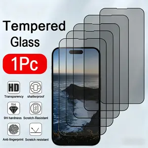 [ Not prevent prying ]Screen Protector Compatible With IPhone 16 Pro Max 16 15 14 Samsung S24, Fingerprint Resistant, One-Click Bubble-Free Installation, 9H Tempered Glass Film, Military-Grade Shatterproof Protection shockproof tiktokshopspringglowup tikt