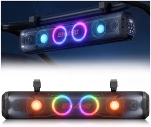 Ehaho 26-Inch 6-Speaker UTV Sound Bar – Bluetooth Golf Cart & ATV Speakers with Color-Changing RGB & Strobe Lights, IP66 Waterproof, Compatible with Polaris RZR, CFmoto, Can-Am