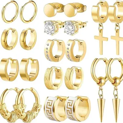 Lv Hoop Mens Earrings TikTok Shop