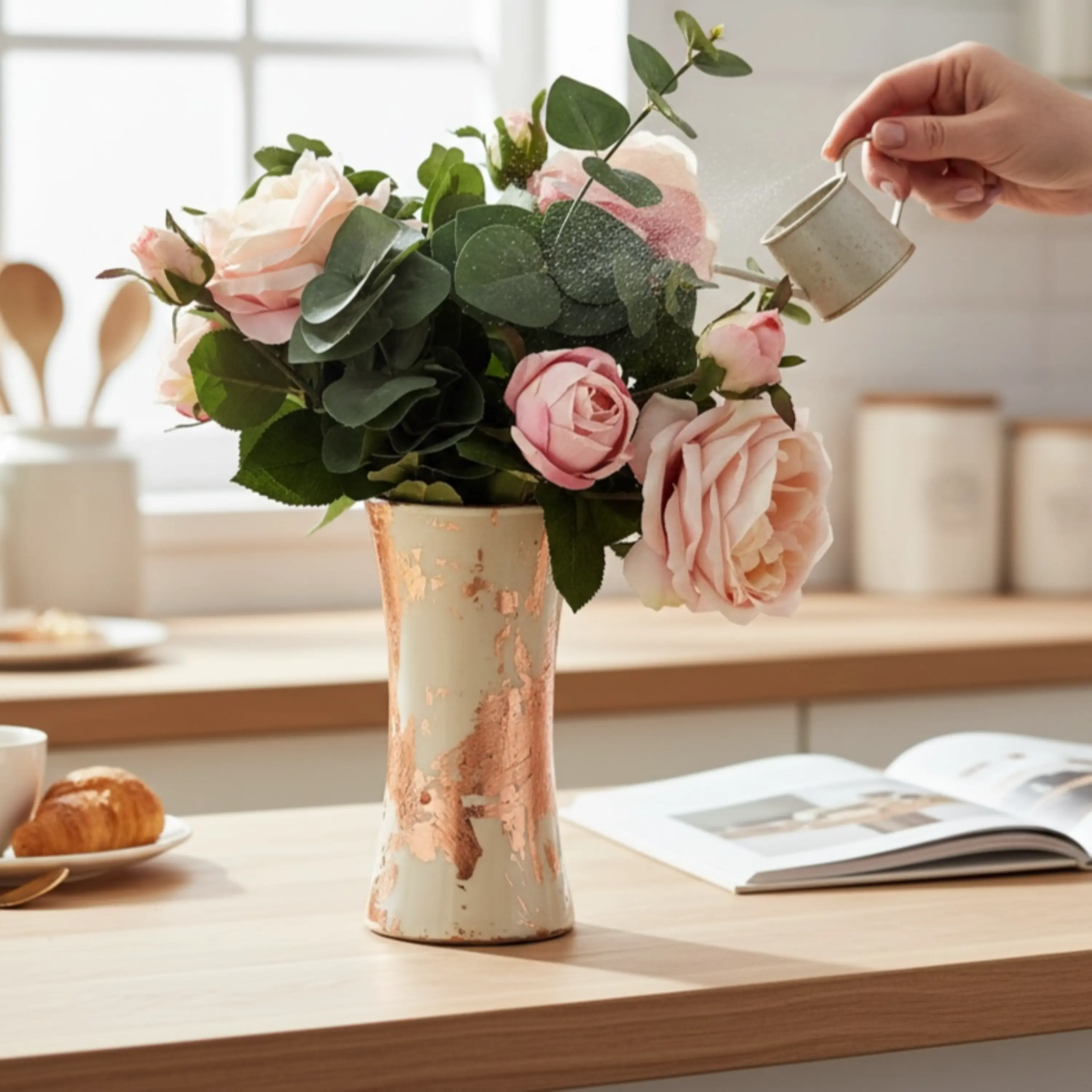Terra Cotta Copper Glass Vase Collection