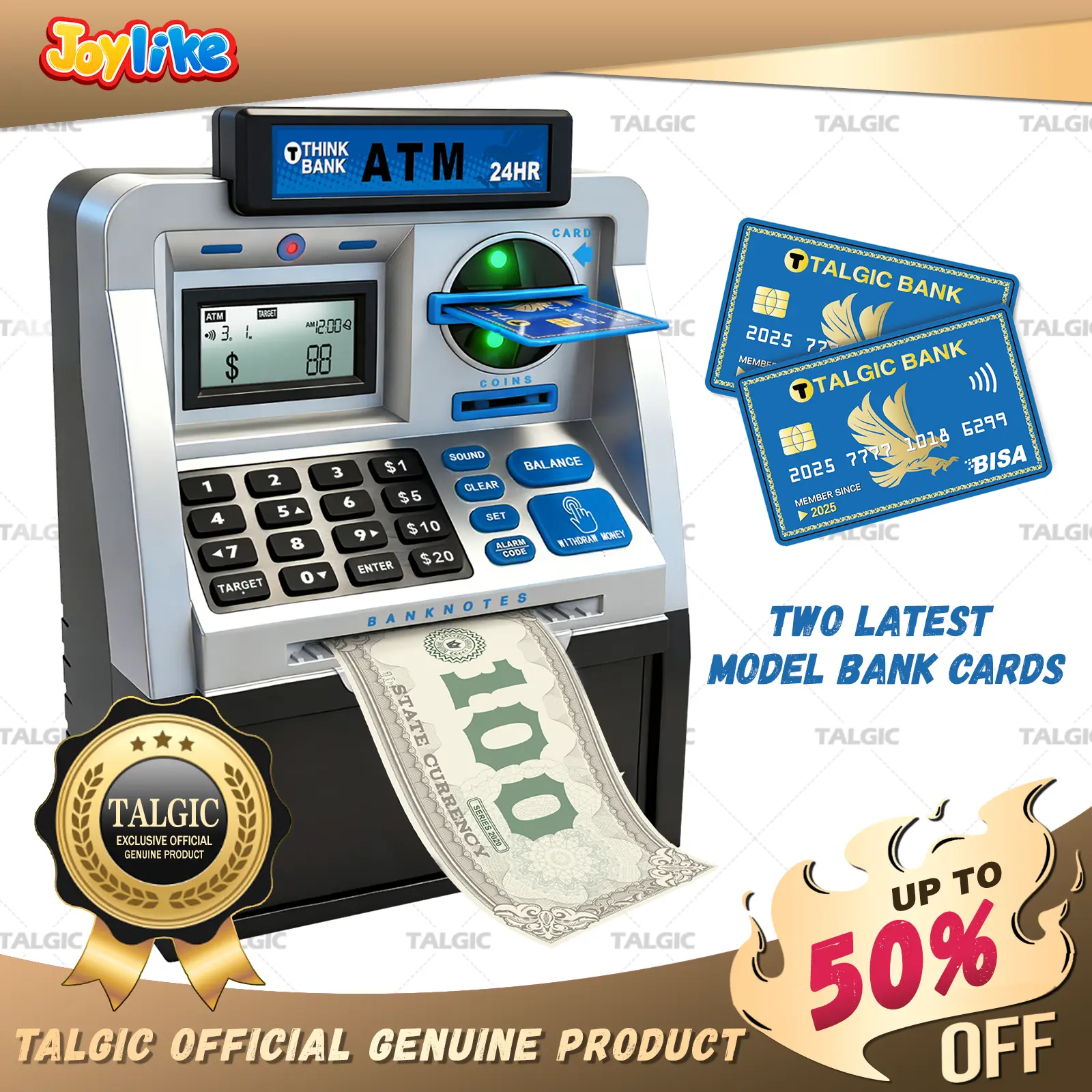 Magic Safe Deposit Box for kid, rolling money saving box back to school sale, best gift for boys and girls