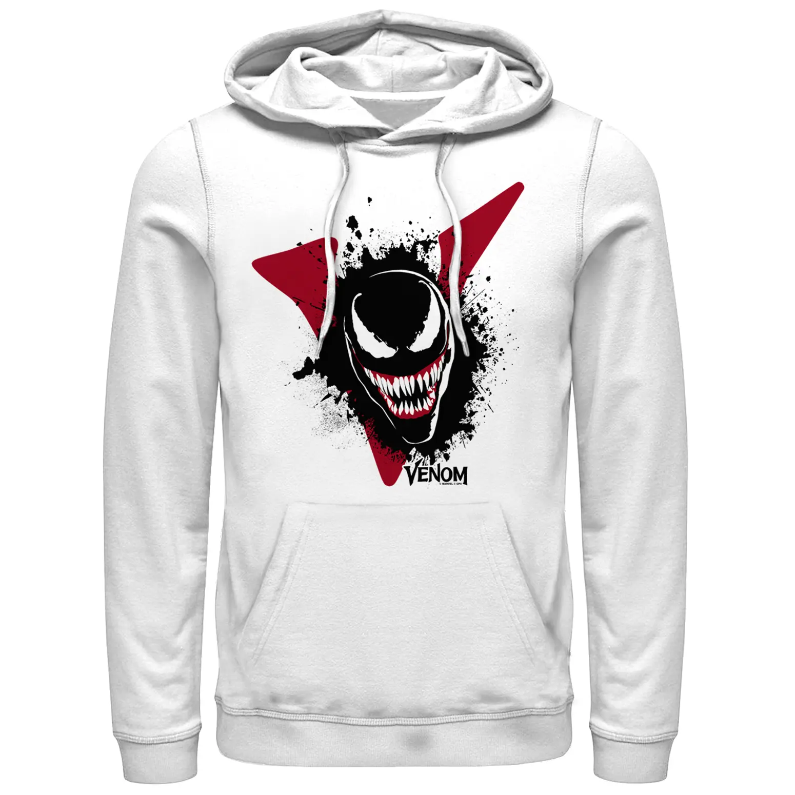 Men's Marvel Venom Film Splatter Portrait Pull Over Hoodie