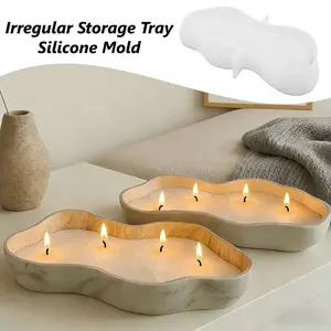 Large Irregular Candle Bowl Silicone Mould, DIY Large Candle Cup Mold, Reusable Soft Rubber, Ideal for Handmade Enthusiasts