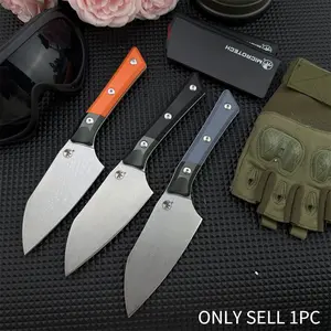 Three High-quality Fixed-blade Knives Different Colors Kitchen knife Cutting Designed Outdoor Hiking Featuring D2 Blades G10 + Aluminum Alloy Handles