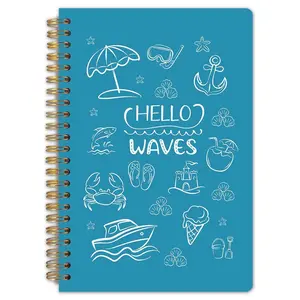 This seaside graffiti cover notebook measures 5.5 x 8.3 inches and is made of high-quality grid paper with a durable binding. It is perfect for summer beach diaries, travel journals and memoirs, making it an ideal gift for beach lovers.