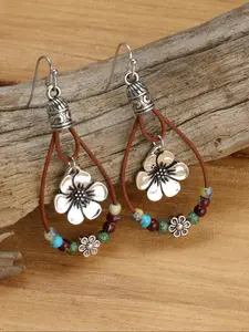 Boho Style Flower Decor Water Drop Design Dangle Earrings, Statement Earrings, Versatile Earrings, Fashionable Jewelry for Women & Girls, Trendy All-match & Exquisite Jewelry for Birthday Gift