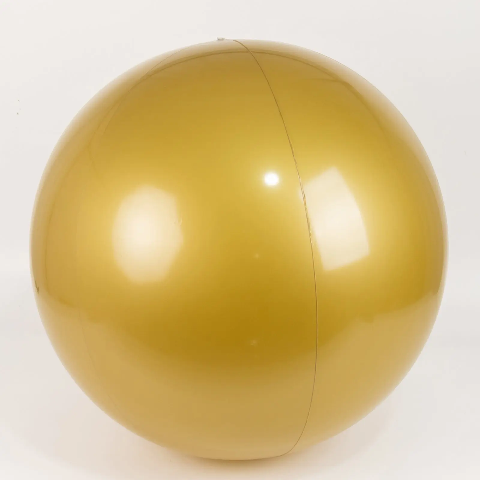 2-Pack 24" Inflatable Gold Decorative Balloons - Round Vinyl Pool & Party Balls, Lightweight Fun Home Festive Wedding Supplies
