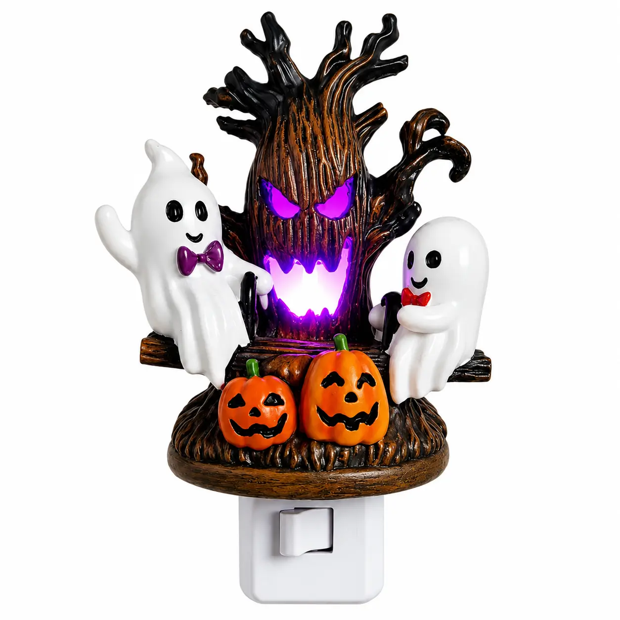 2026 Ghost Campfire Flickering Nightlightv, Ghost Campfire Night Light, 3D LED Small Faux Campfire Night Light, Funny Halloween Nightlight Indoor Decorations